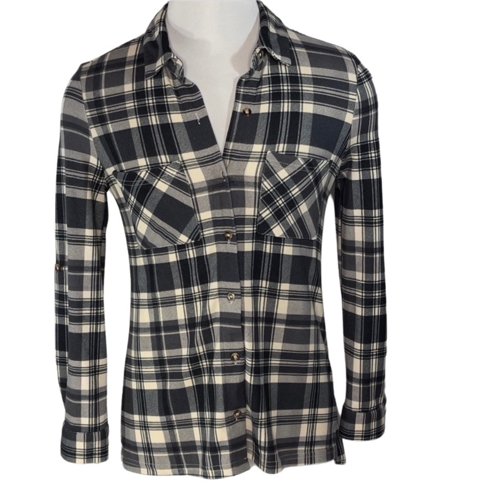 Robert Louis Plaid Button Down Flannel Shirt Size Small
